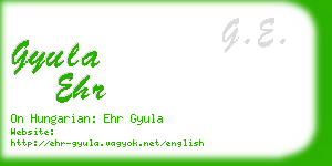 gyula ehr business card